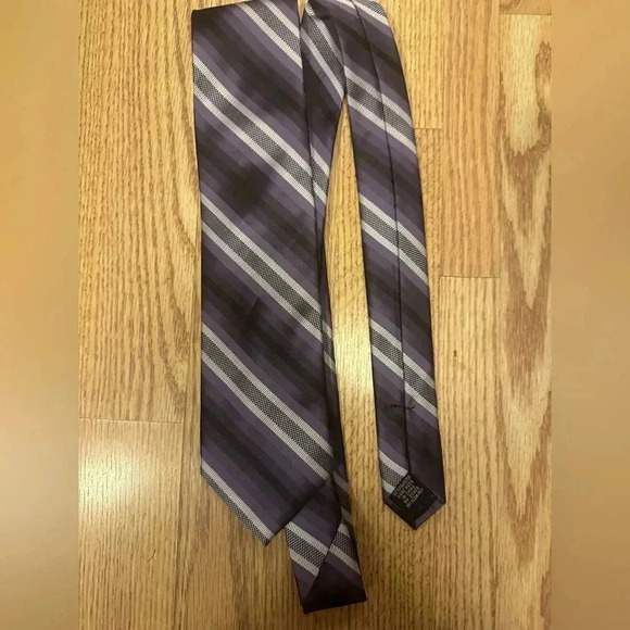 Men’s Tie Accessories‎ Purple Striped Neck Tie - Picture 1 of 4